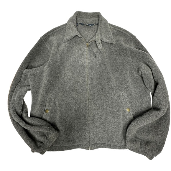 Men’s Gray Polo Zip-Up Fleece Jacket XL - Picture 5 of 8